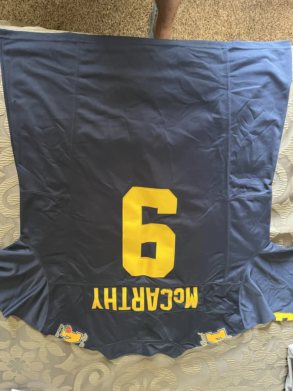 Jordan Navy Men's Rose Bowl Michigan JJ McCarthy Football Jersey